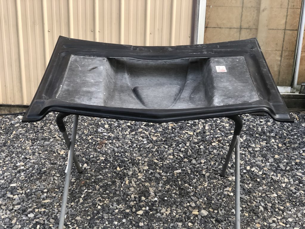 197177 hood with SS scoop on 4” cowl scoop bolt on Glory Days Fiberglass